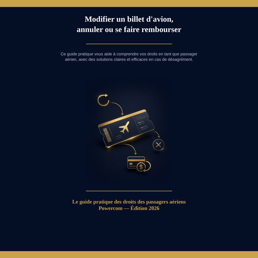 Modifier, annuler ou se faire rembourser un billet d'avion