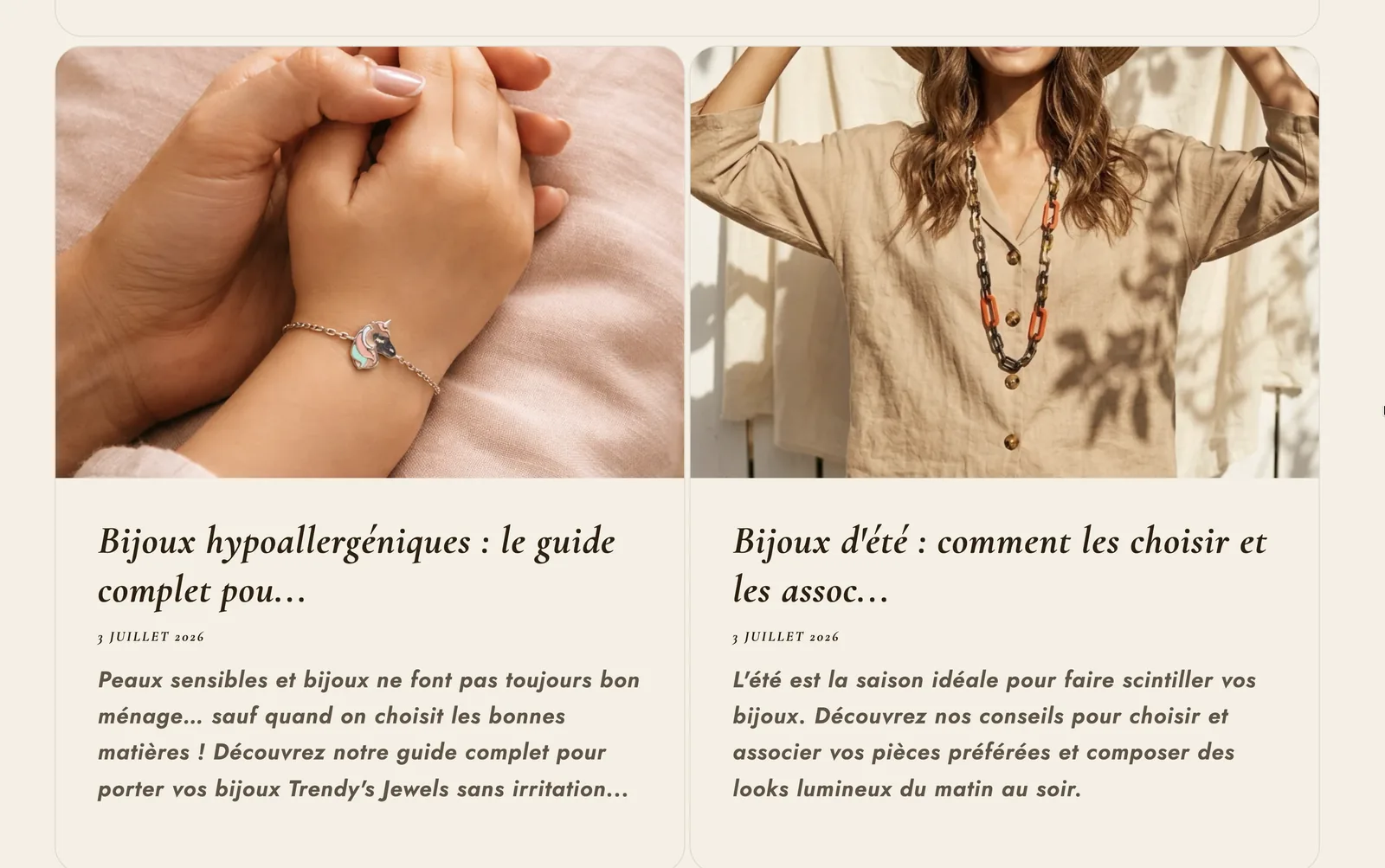 Un article de blog complet, mis en page
