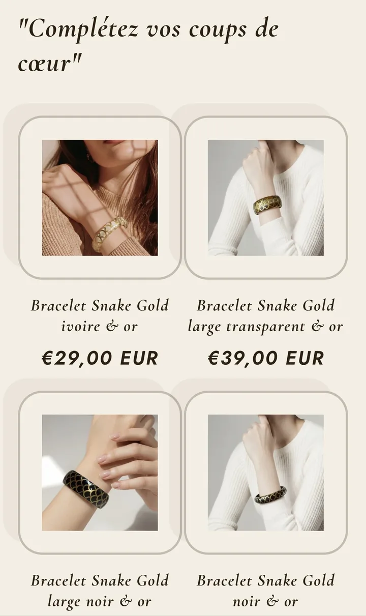 La boutique Trendy's Jewels affichée sur téléphone, écran 6 sur 6